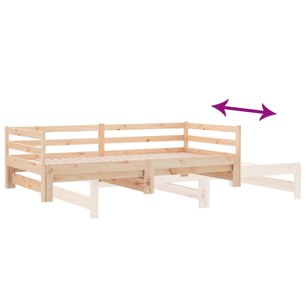 vidaXL Pull-out Day Bed without Mattress 90x190 cm
