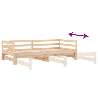 vidaXL Pull-out Day Bed without Mattress 90x190 cm
