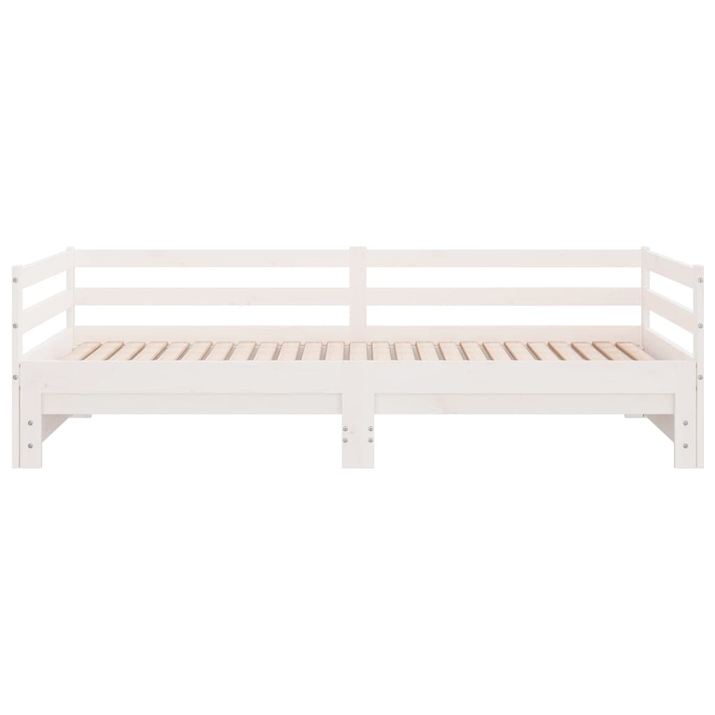 vidaXL Pull-out Day Bed without Mattress White 90x190 cm