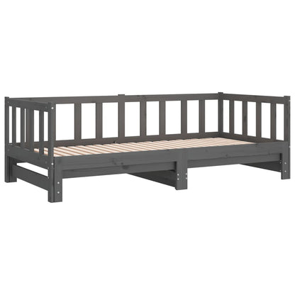 vidaXL Pull-out Day Bed without Mattress Grey 2x(90x190)cm