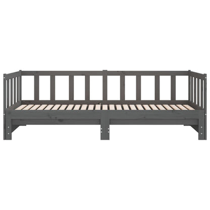 vidaXL Pull-out Day Bed without Mattress Grey 2x(90x190)cm