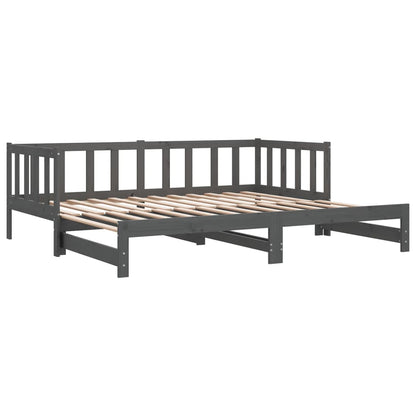 vidaXL Pull-out Day Bed without Mattress Grey 2x(90x190)cm