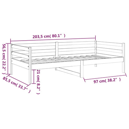 vidaXL Day Bed without Mattress 80x200cm Solid Wood Pine