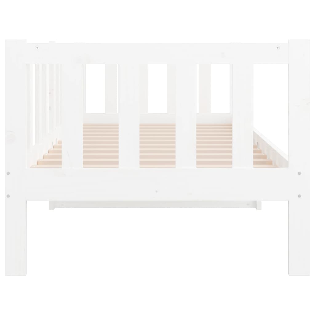 vidaXL Day Bed without Mattress White 80x200cm Solid Wood Pine