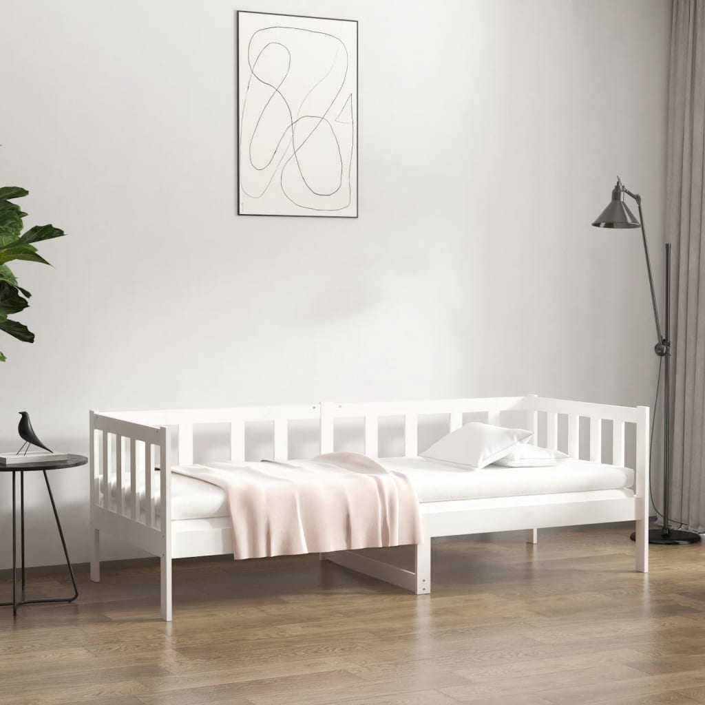 vidaXL Day Bed without Mattress White 80x200cm Solid Wood Pine