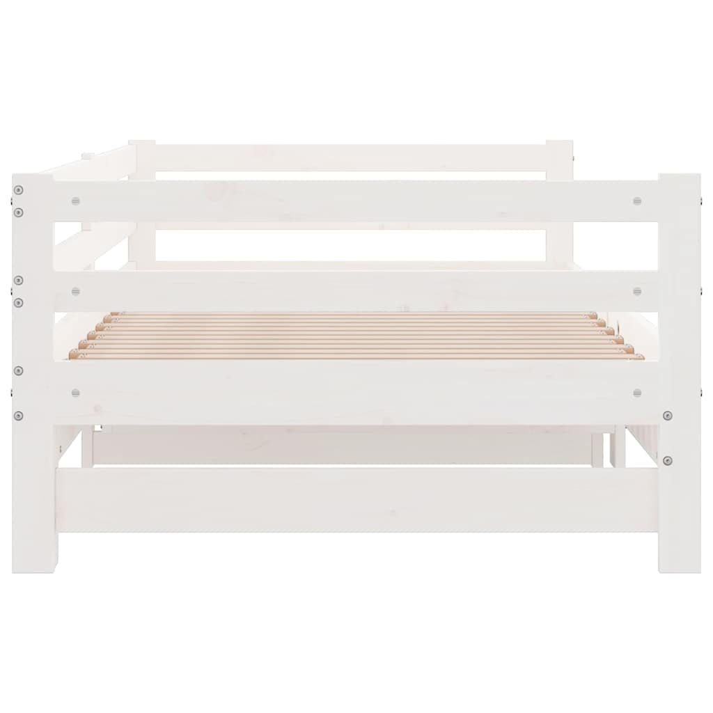 vidaXL Pull-out Day Bed without Mattress White 80x200 cm