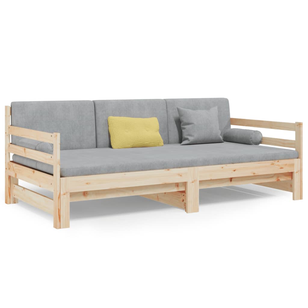 vidaXL Pull-out Day Bed without Mattress 2x(80x200)cm