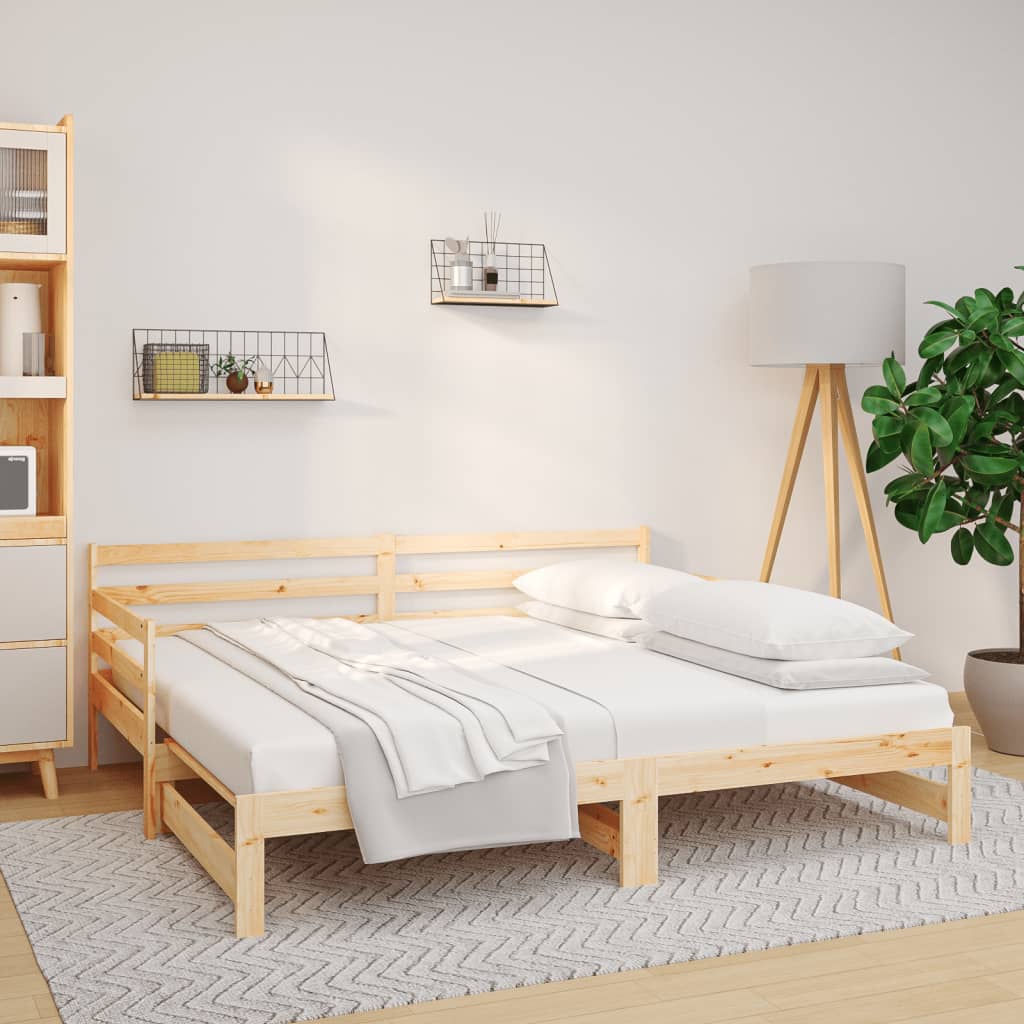 vidaXL Pull-out Day Bed without Mattress 2x(80x200)cm