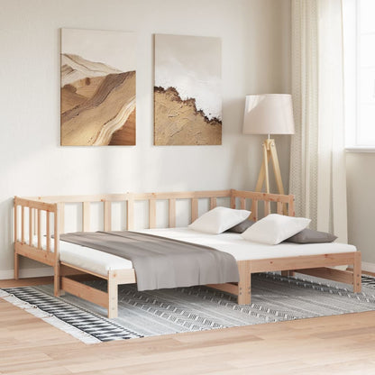 vidaXL Pull-out Day Bed without Mattress 2x(80x200)cm