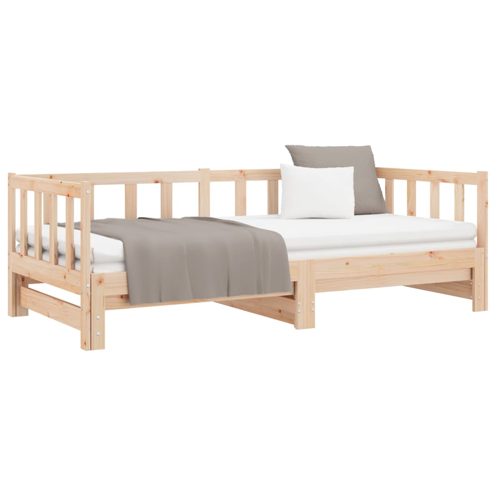 vidaXL Pull-out Day Bed without Mattress 2x(80x200)cm