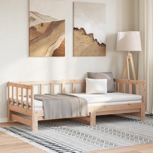 vidaXL Pull-out Day Bed without Mattress 2x(80x200)cm