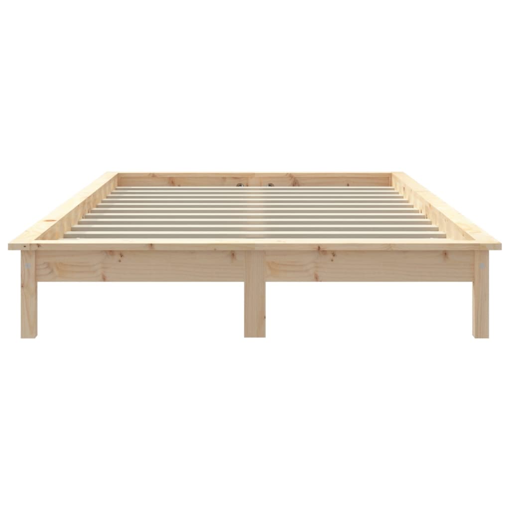 vidaXL Bed Frame | Natural Pine | Solid Pine Wood | Double | Durable | Bed Frame