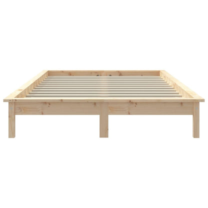 vidaXL Bed Frame | Natural Pine | Solid Pine Wood | Double | Durable | Bed Frame