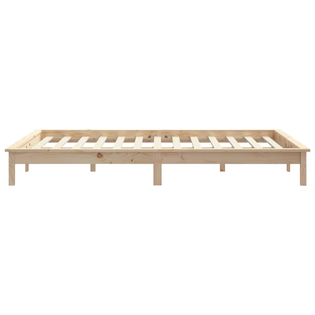 vidaXL Bed Frame | Natural Pine | Solid Pine Wood | Double | Durable | Bed Frame
