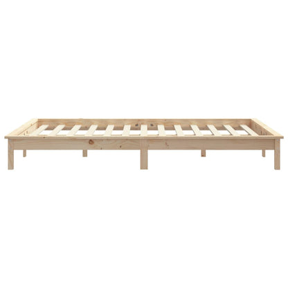 vidaXL Bed Frame | Natural Pine | Solid Pine Wood | Double | Durable | Bed Frame