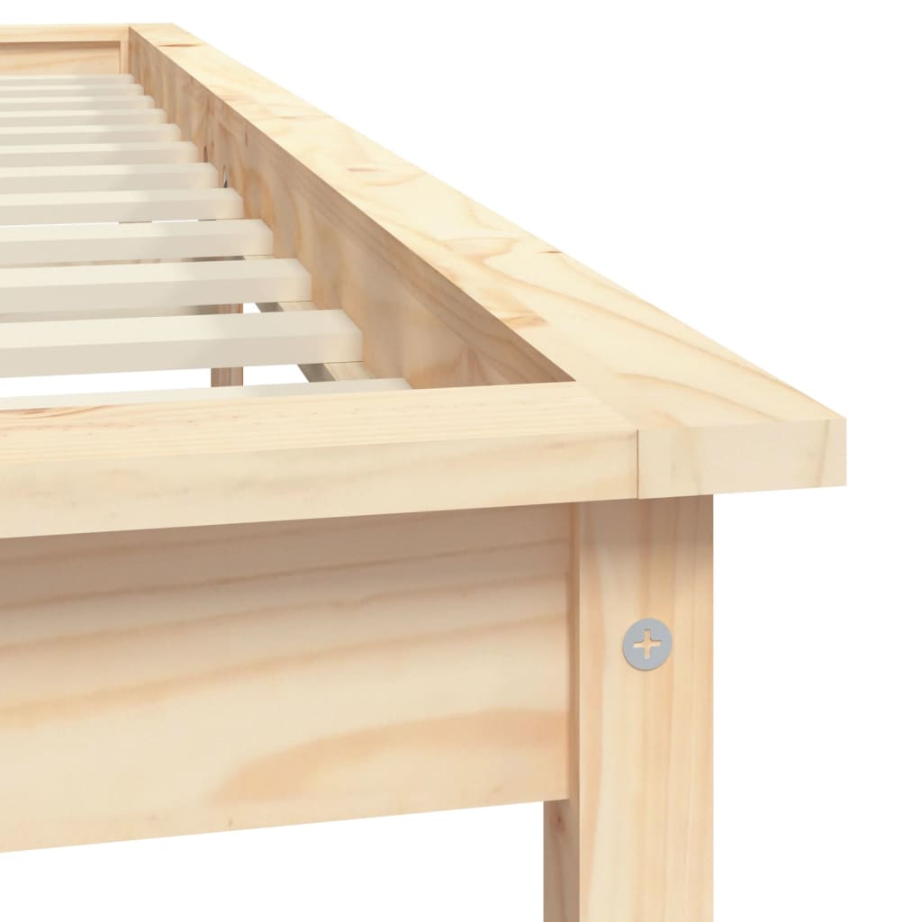 vidaXL Bed Frame | Natural Pine | Solid Pine Wood | Double | Durable | Bed Frame