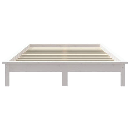 vidaXL Bed Frame | White | Solid pine wood | 120x200 cm |  Durable  | Bed Frame
