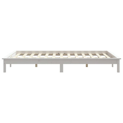 vidaXL Bed Frame | White | Solid pine wood | 120x200 cm |  Durable  | Bed Frame