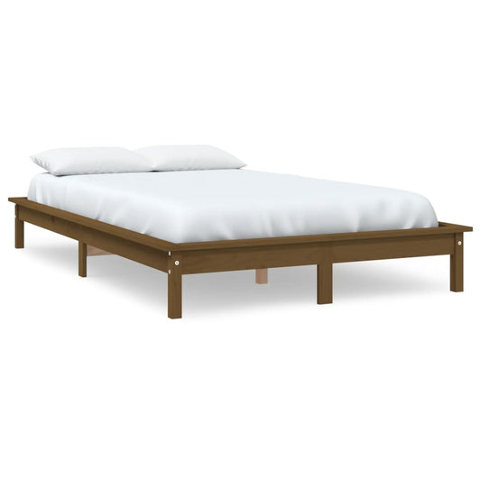 820554 vidaXL Bed Frame without Mattress Honey Brown 160x200 cm Solid Wood