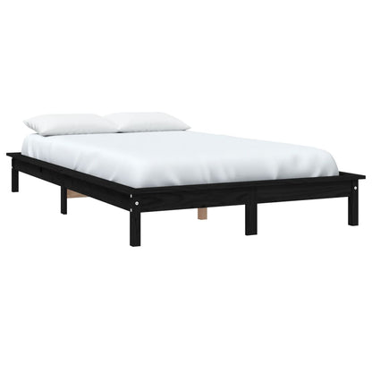 vidaXL Bed Frame | Black | Solid pine wood | Super King Size | Durable