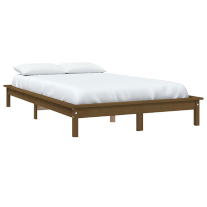 vidaXL Bed Frame | Honey brown | Solid pine wood | Double | Durable | Bed Frame