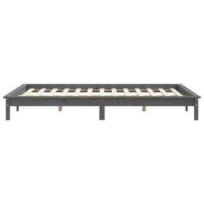 vidaXL Bed Frame without Mattress Grey Small Double Solid Wood