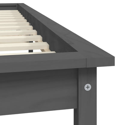 vidaXL Bed Frame without Mattress Grey Small Double Solid Wood