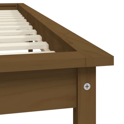 vidaXL Bed Frame without Mattress Honey Brown Double Solid Wood