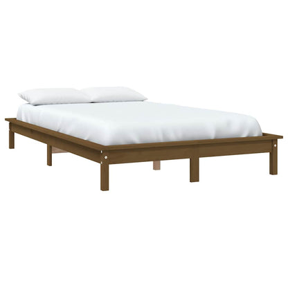 vidaXL Bed Frame | Honey Brown | Solid Pine Wood | Double | Durable | Bed Frame