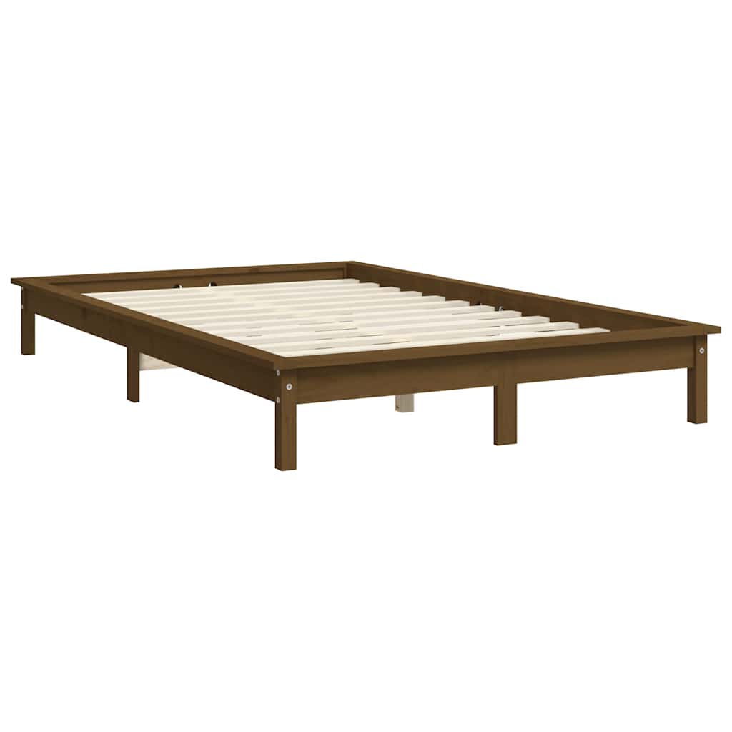 vidaXL Bed Frame | Honey Brown | Solid Pine Wood | Double | Durable | Bed Frame