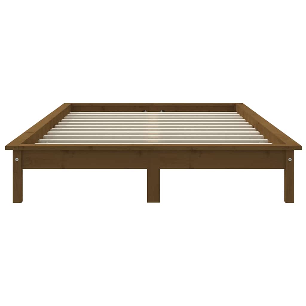 vidaXL Bed Frame | Honey Brown | Solid Pine Wood | Double | Durable | Bed Frame