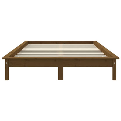 vidaXL Bed Frame | Honey Brown | Solid Pine Wood | Double | Durable | Bed Frame