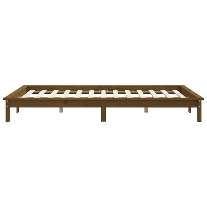 vidaXL Bed Frame | Honey Brown | Solid Pine Wood | Double | Durable | Bed Frame