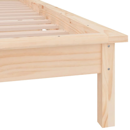 vidaXL LED Bed Frame without Mattress 100x200 cm Solid Wood