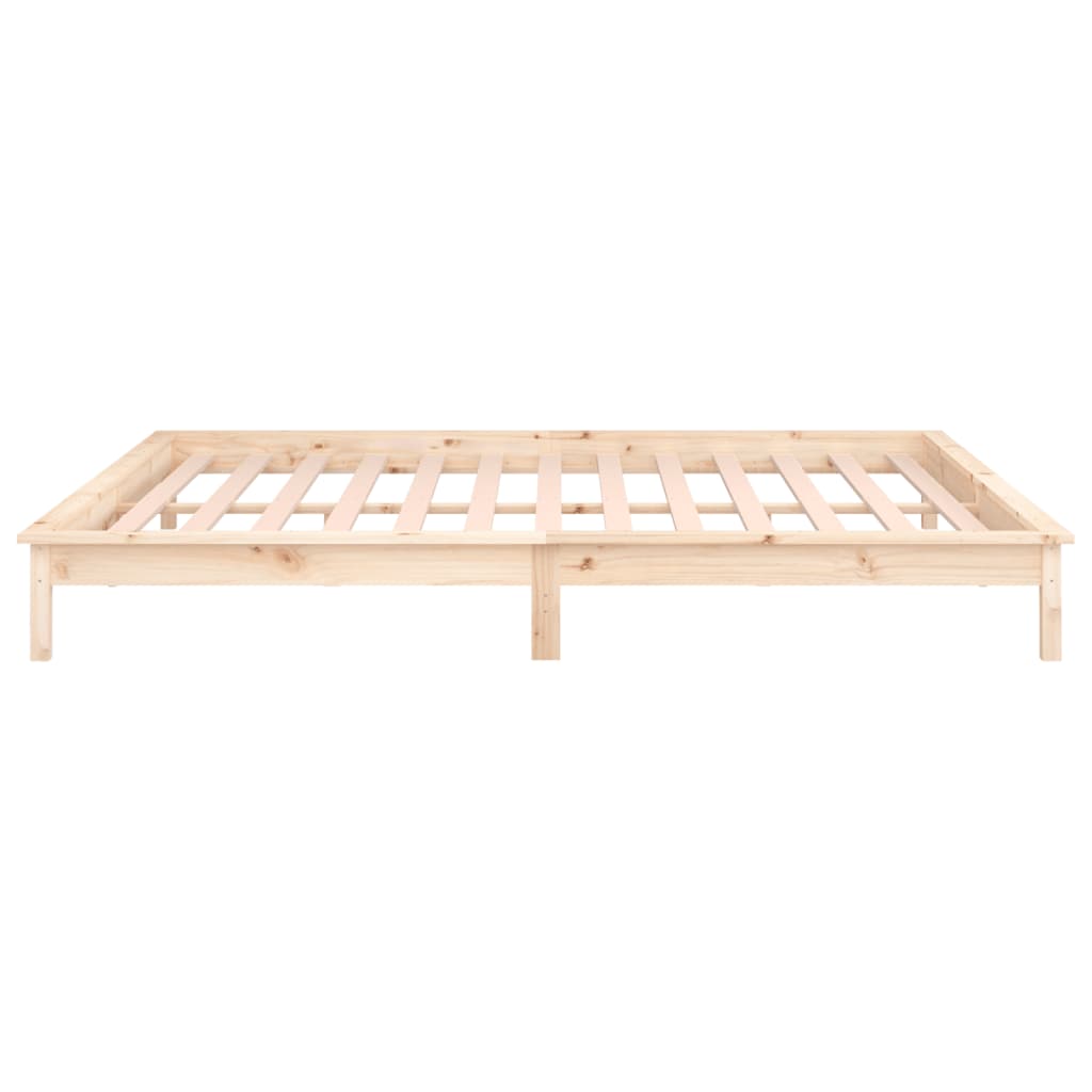 vidaXL LED Bed Frame without Mattress 160x200 cm Solid Wood