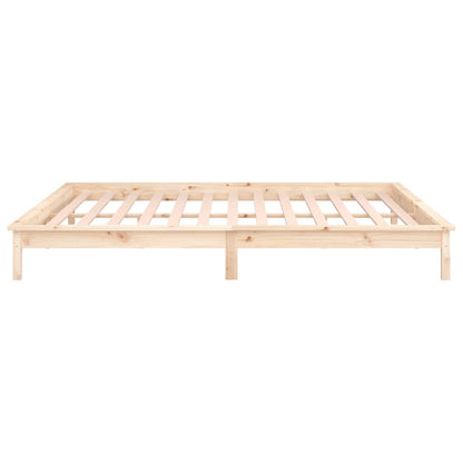 vidaXL LED Bed Frame without Mattress 160x200 cm Solid Wood