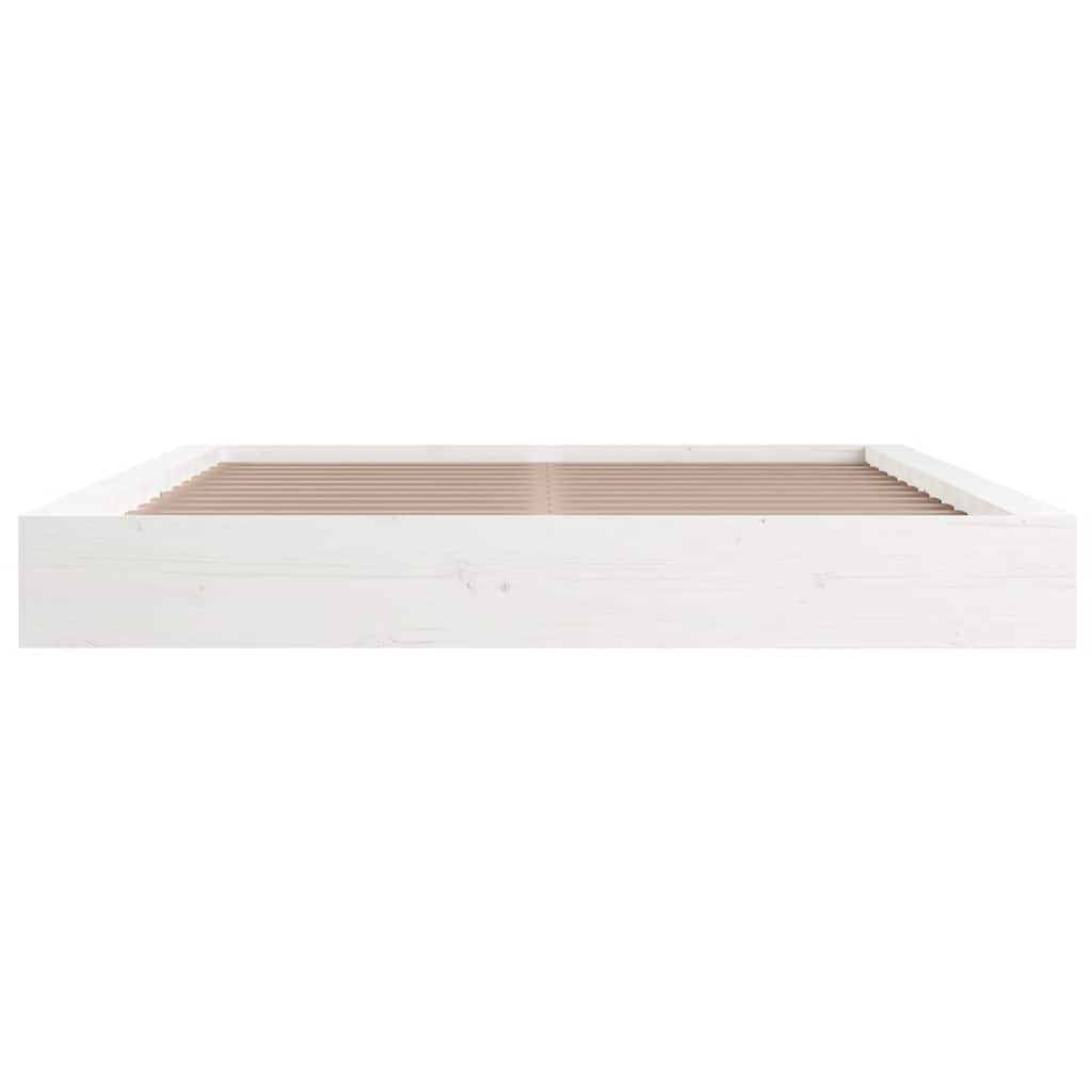 vidaXL Bed Frame without Mattress White 160x200 cm Solid Wood