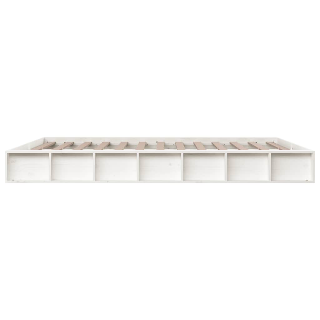 vidaXL Bed Frame without Mattress White 160x200 cm Solid Wood
