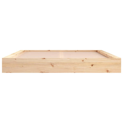 vidaXL Bed Frame without Mattress 150x200 cm King Size King Size Solid Wood