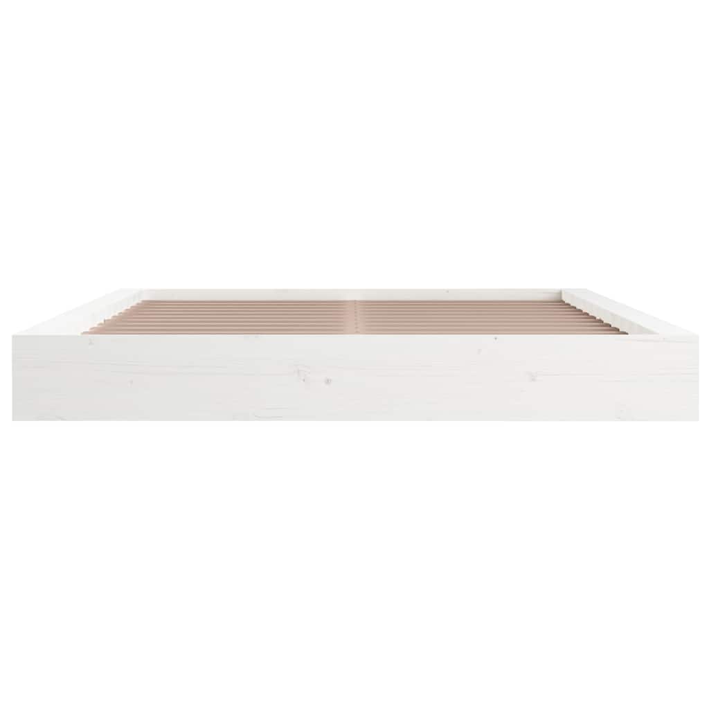 vidaXL Bed Frame without Mattress White 140x200 cm Solid Wood