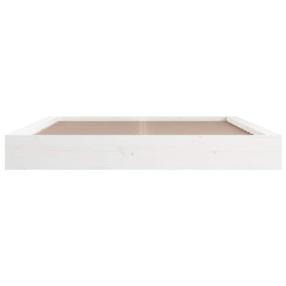 vidaXL Bed Frame without Mattress White 140x200 cm Solid Wood
