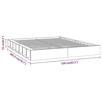 vidaXL Bed Frame without Mattress White 140x200 cm Solid Wood
