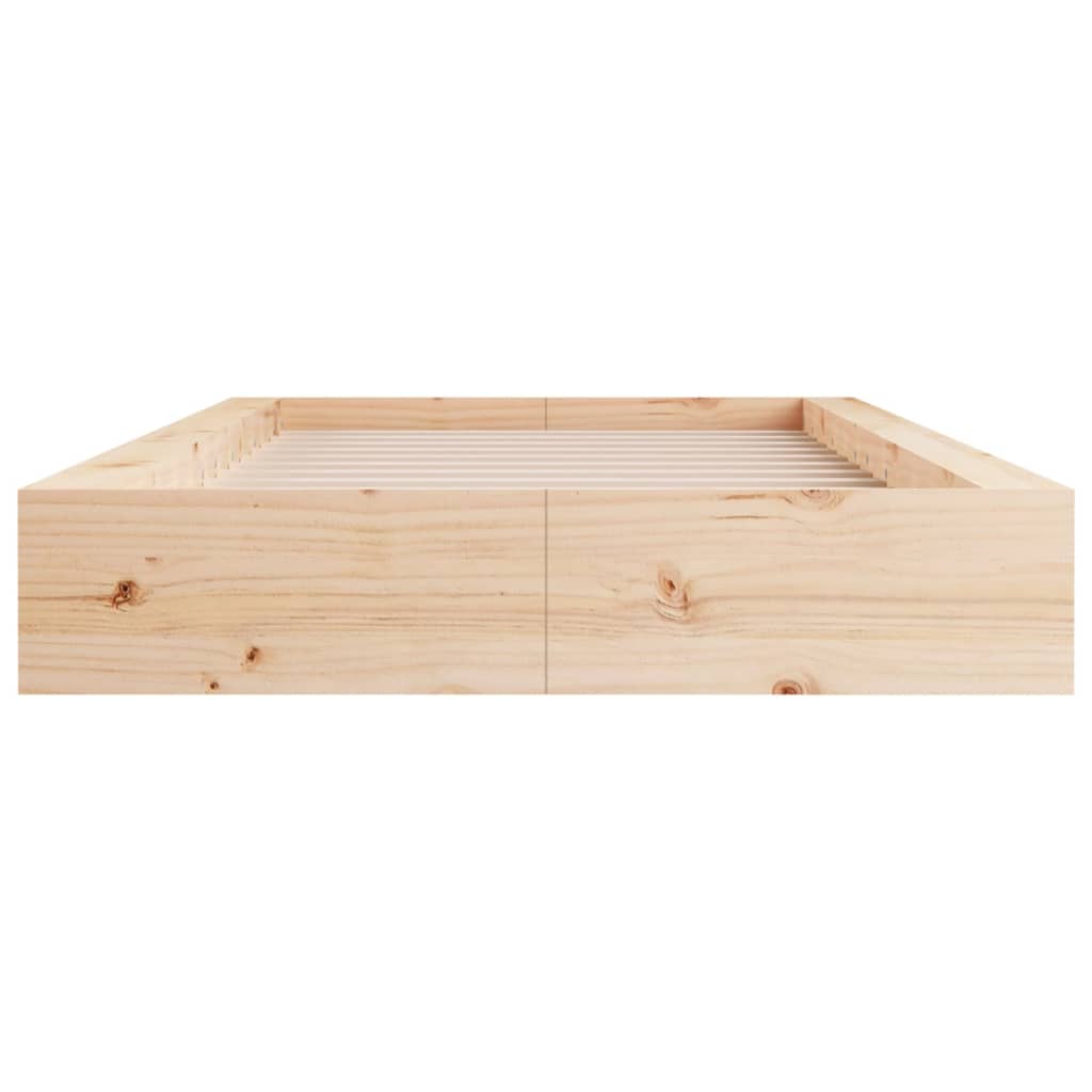vidaXL Bed Frame | Natural Wood | Solid pine wood, Plywood | Single