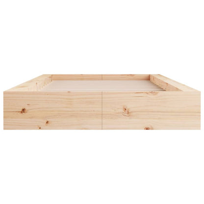 vidaXL Bed Frame | Natural Wood | Solid pine wood, Plywood | Single