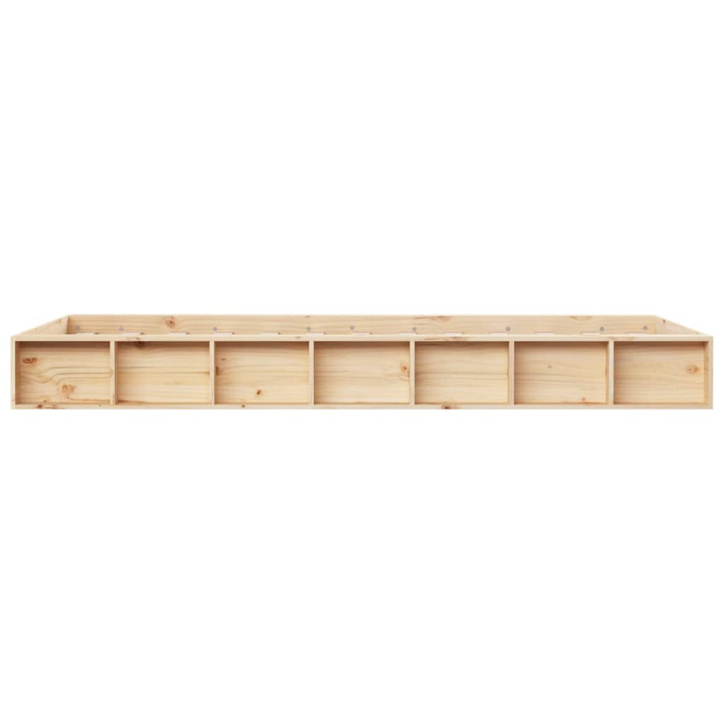 vidaXL Bed Frame | Natural Wood | Solid pine wood, Plywood | Single