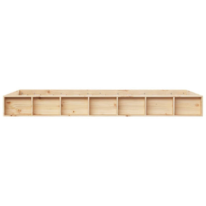 vidaXL Bed Frame | Natural Wood | Solid pine wood, Plywood | Single