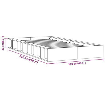 vidaXL Bed Frame | Natural Wood | Solid pine wood, Plywood | Single