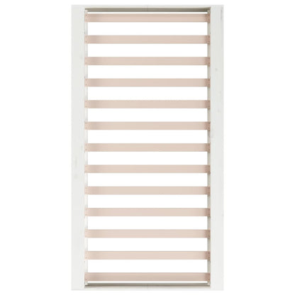vidaXL Bed Frame | White | Solid pine wood, plywood slats | Single | Simplistic