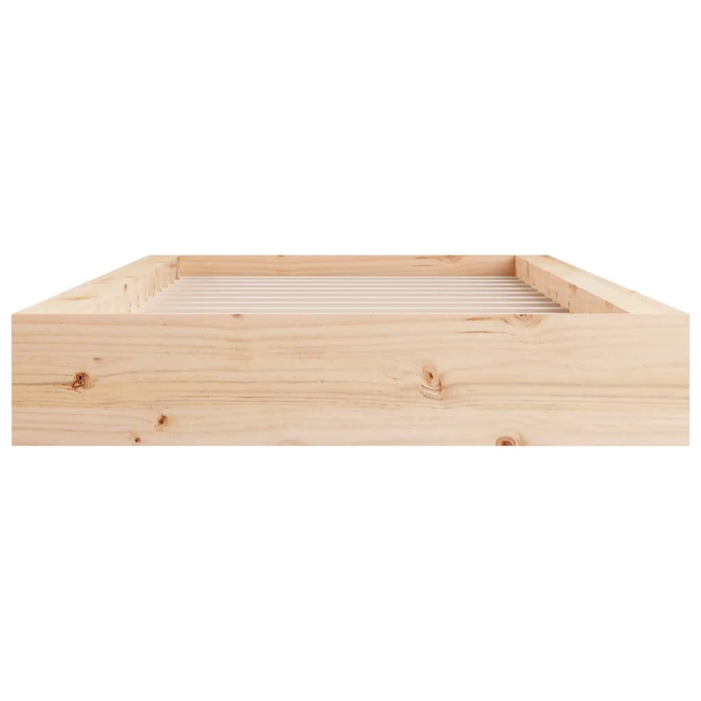 vidaXL Bed Frame without Mattress 75x190 cm Small Single Small Single Solid Wood