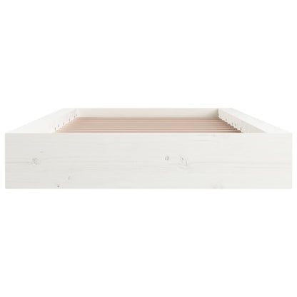 vidaXL Bed Frame without Mattress White 75x190 cm Small Single  Solid Wood